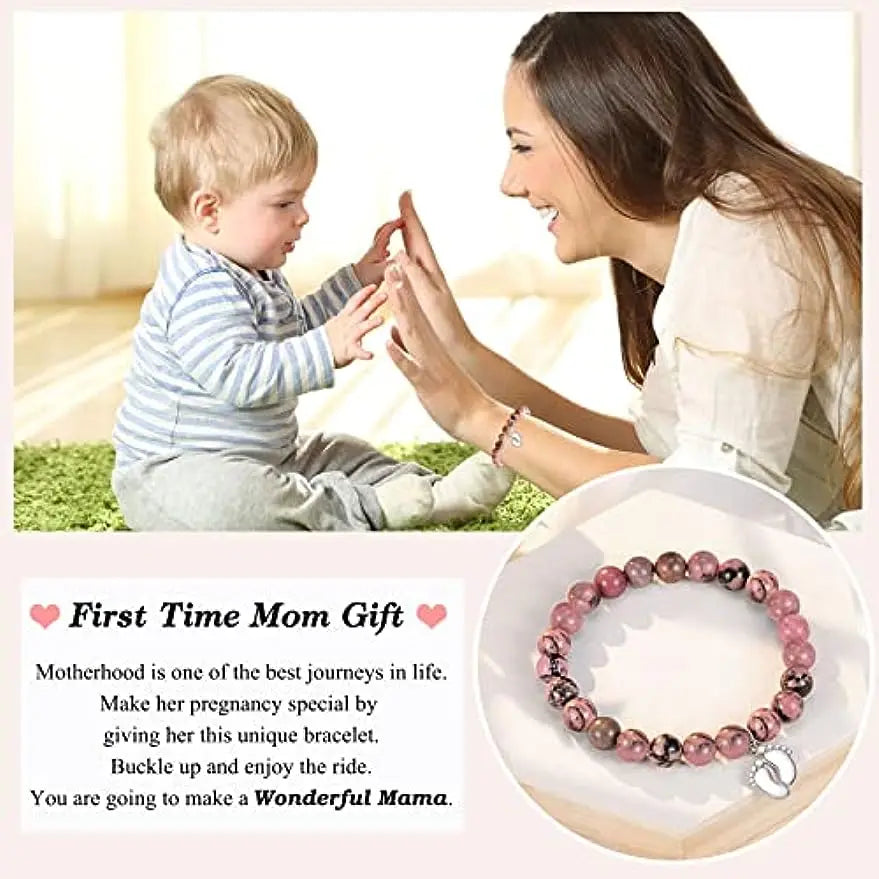 FREE Shipping - Natural Stone Beaded Bracelet for Mothers