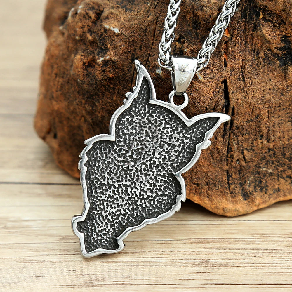 FREE Shipping - Celtic Owl Pendant Necklace -- Stainless Steel